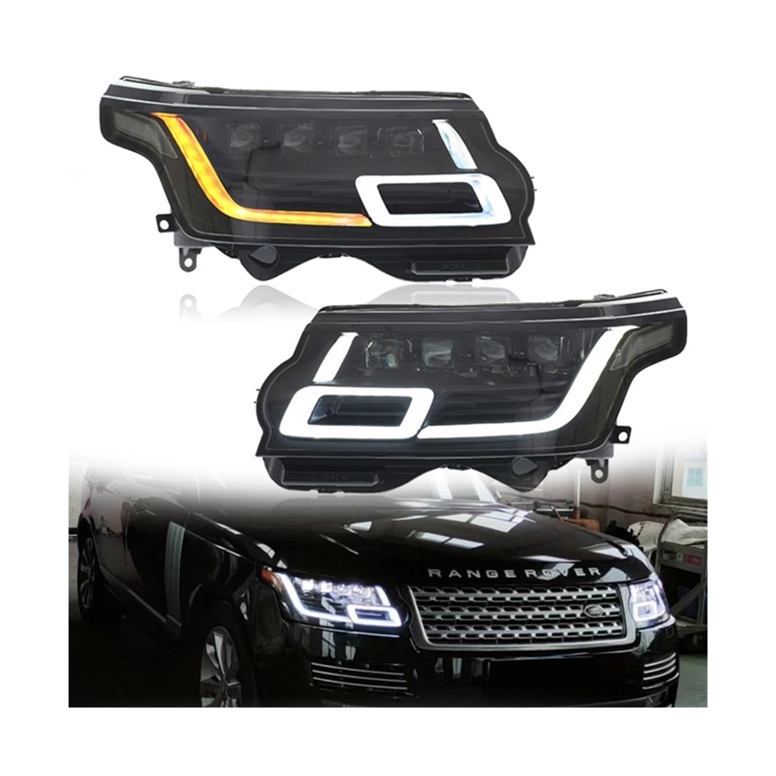 Amazon | 車のフロントヘッドライトランドローバー/レンジローバー